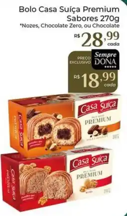 Dona de Casa Bolo casa suíça premium oferta