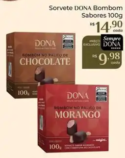 Dona de Casa Sorvete dona bombom sabores oferta