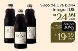 Dona de Casa Suco de Uva DONA Integral oferta