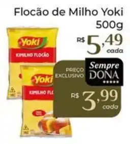 Dona de Casa Flocão de milho yoki oferta