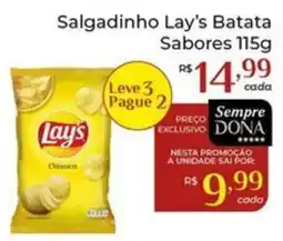 Dona de Casa Salgadinho Lay's Batata Sabores oferta