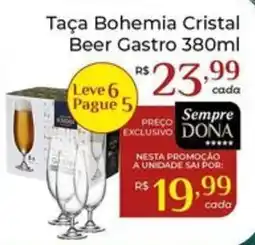 Dona de Casa Taça Bohemia Cristal Beer Gastro oferta
