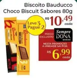Dona de Casa Biscoito Bauducco Choco Biscuit Sabores oferta