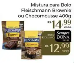 Dona de Casa Mistura para Bolo Fleischmann Brownie ou Chocomousse oferta
