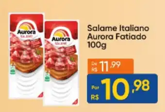 Salame italiano aurora fatiado