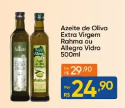 Atacado Vem Azeite de Oliva Extra Virgem Rahma ou Allegro Vidro oferta