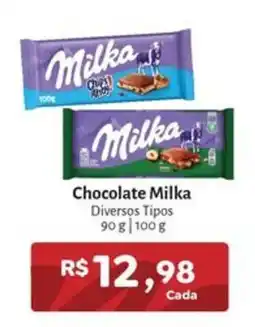 Novo Atacarejo Chocolate Milka Diversos Tipos oferta