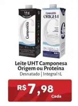 Novo Atacarejo Leite uht camponesa origem ou proteina oferta
