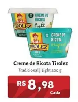 Novo Atacarejo Creme de Ricota Tirolez oferta