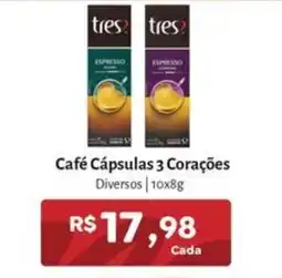 Novo Atacarejo Café Cápsulas 3 Corações oferta