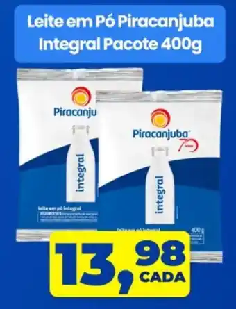 Leite em pó piracanjuba integral pacote