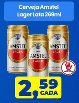 X Supermercados Cerveja Amstel lager lata oferta