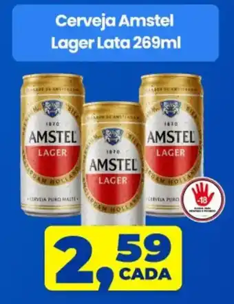 X Supermercados Cerveja Amstel lager lata oferta