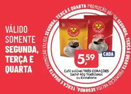 Supermercados Nori Café solúvel três corações oferta