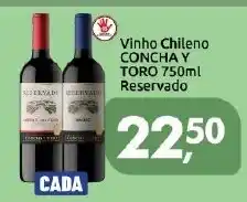 Supermercados Nori Vinho Chileno Concha Y Toro Reservado oferta