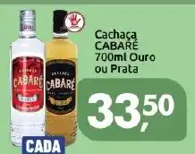 Supermercados Nori Cachaça Cabare 700ml Ouro ou Prata oferta
