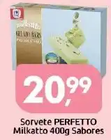 Supermercados Nori Sorvete perfetto milkatto 400g sabores oferta
