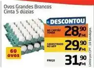 Tenda Atacado Ovos grandes brancos cinta 5 duzias oferta