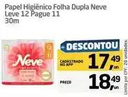 Tenda Atacado Neve - papel higiênico folha dupla leve 12 pague 11 30m oferta