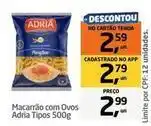 Tenda Atacado Adria - macarrão com ovos oferta