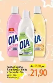 Atacadão Ola - sabão liquido para roupas finas e delicadas oferta