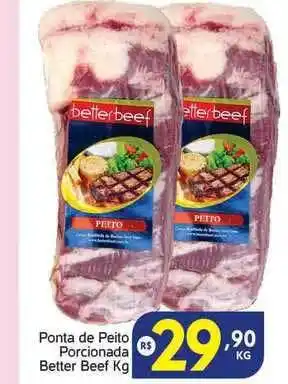 Bigmart Ponta De Peito Porcionado Better Beef 1kg oferta