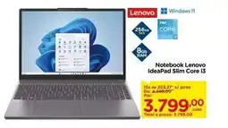 Carrefour Lenovo - notebook ideapad slim core i3 oferta