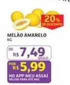 Assaí Atacadista Amarelo - melao amarelo oferta