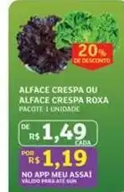 Assaí Atacadista De - alface crespa ou alface crespa roxa oferta