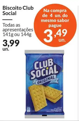 Zaffari Biscoito Club Social Todas As Apresentações 141g Ou 144g oferta