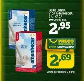 Cooper Leite Longa Vida Amanhecer Cada 1L oferta