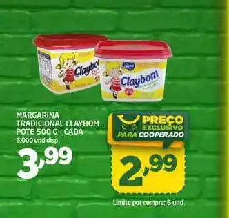 Margarina Tradicional Claybom Cada 500g