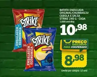 Cooper Batata Ondulada Original Churrasco Cebola E Salsa Strike Cada 240g oferta