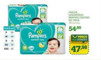 Cooper Fralda Descartável Pampers Confort Sec Mega oferta