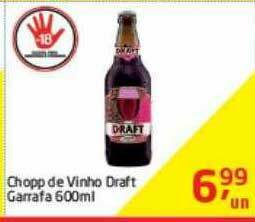 Tenda Atacado Chopp De Vinho Draft Garrafa 600ml oferta