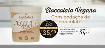 Sorvete Bacio Di Latte Chocolate Vegano