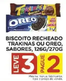 Carrefour Bairro biscoito recheado trakinhas ou oreo, sabores oferta