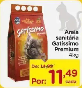 Areia sanitária Gatissimo Premium