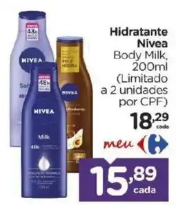 Carrefour Bairro Hidratante nivea body milk oferta