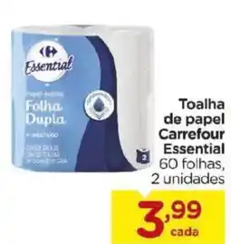 Carrefour Bairro Toalha de papel Carrefour Essential oferta