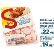 Sam's Club Sadia - filé de coxa e sobrecoxa de frango oferta