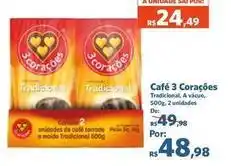 Sam's Club 3 corações - café oferta