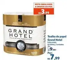 Sam's Club Grand hotel - toalha de papel oferta