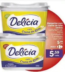 Carrefour Delícia - margarina com creme de leite oferta
