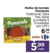 Carrefour Pomarola - molho de tomate oferta