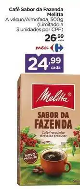 Carrefour Melitta - cafe sabor da fazenda oferta