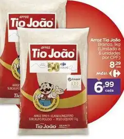 Carrefour Tio joão - arroz branco oferta