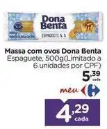 Carrefour Dona benta - massa com ovos oferta