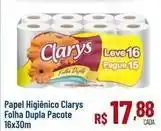 Max Atacadista Clarys - papel higiênico folha dupla pacote oferta
