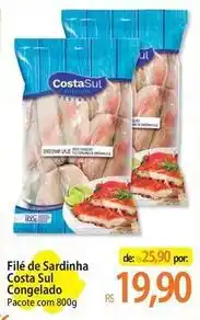 Atacadão Costa sul - filé de sardinha sul congelado oferta